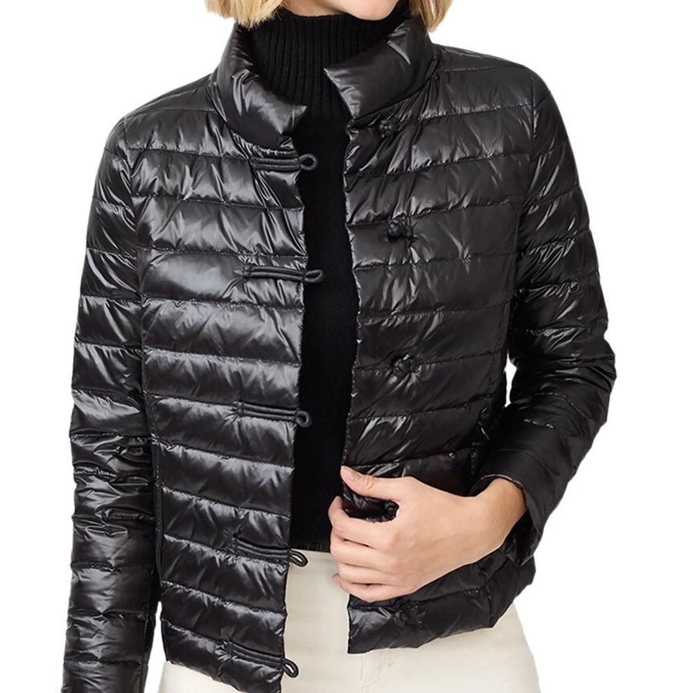 J. McLaughlin Glossy Black Puffer Jacket